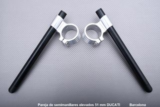 Pareja de semimanillares elevados 51 mm DUCATI