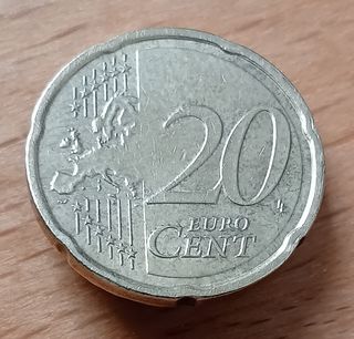 20 Céntimos de Euro Luxemburgo2013,exceso material