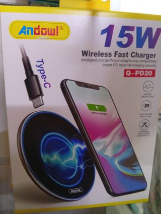 CARICATORE WIRELESS CARICABATTERIE QI BASE 15W