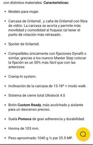 Botas ski montaña Dynafit 40 EU mujer