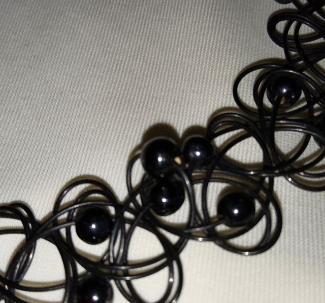 Gargantilla Elastica Negra  Efecto Tatuaje