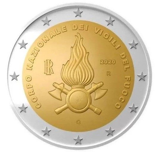 Moneda 2€ Italia 2020 "Bomberos"----SC.