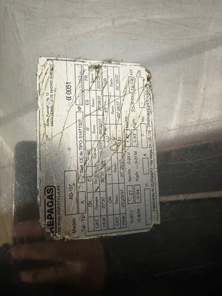 Freidora industrial de gas marca Repagas