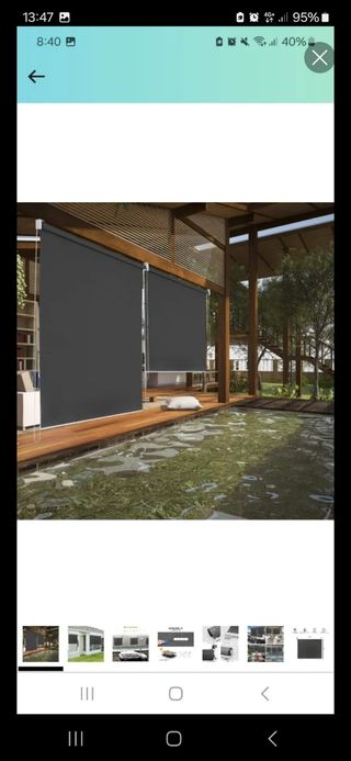 Estor impermeable sin uso 140 alto x 180