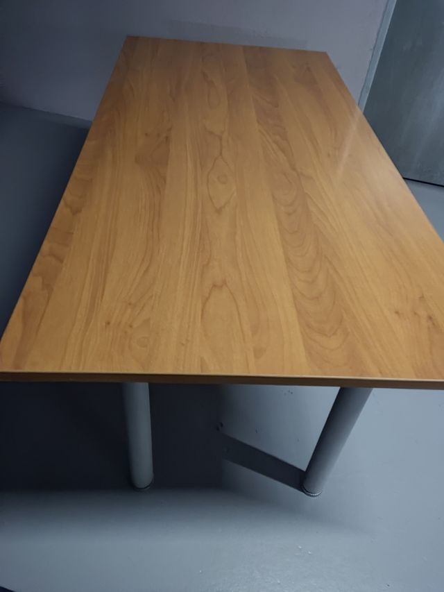 Mesa madera patas de hierro