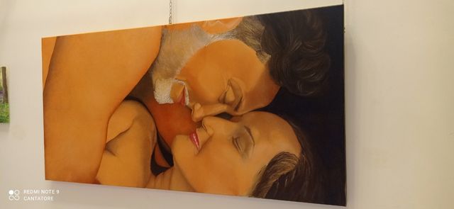 Quadro ritratto olio su tela