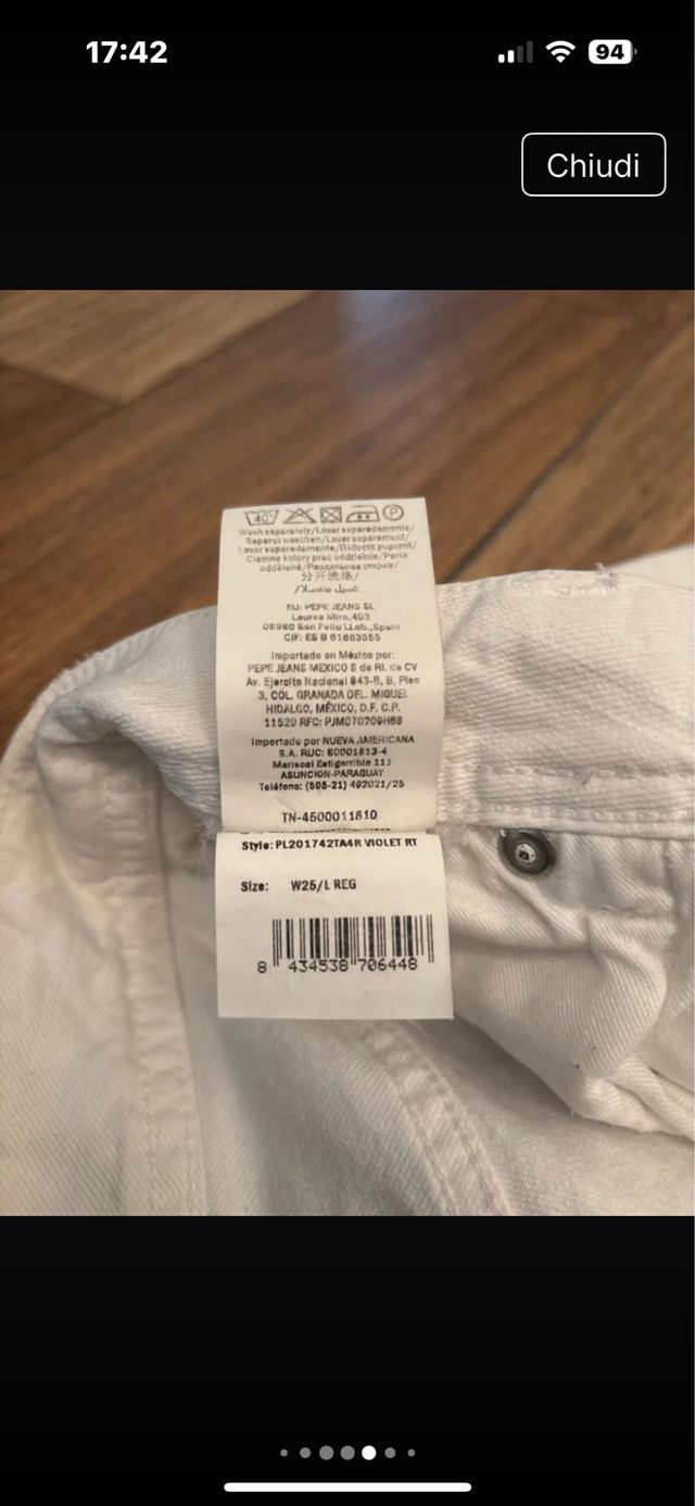 Jeans bianchi Pepe Jeans London