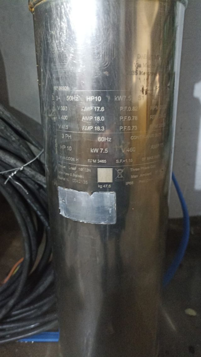 Bomba sumergible 10cv