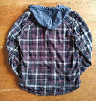 Camisa 'Globe' cuadros con forro+capucha Hombre