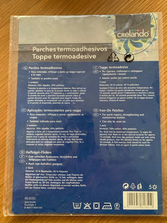 Parches termoadhesivos