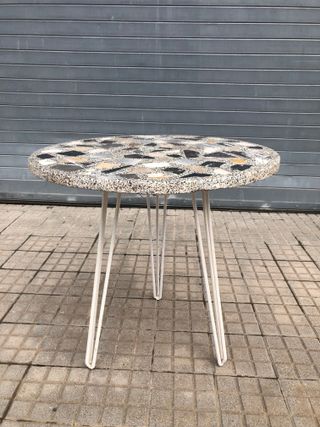 Mesa sillas Mategot jardin vintage midcentury 