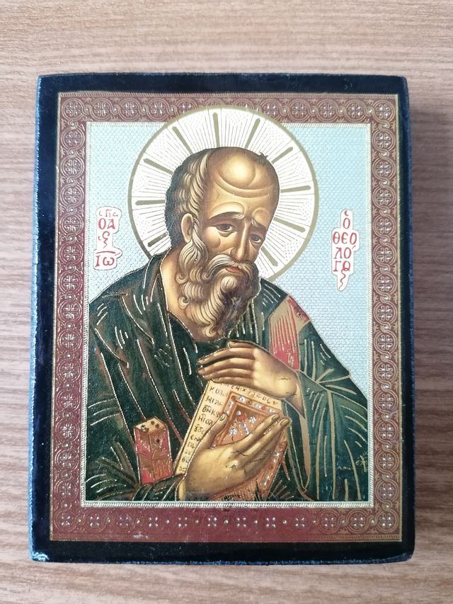 Icona antica bizantina religiosa sacra in legno