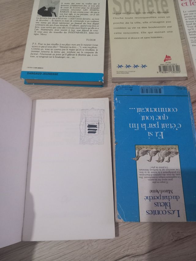 Lote 6 libros juveniles en francés