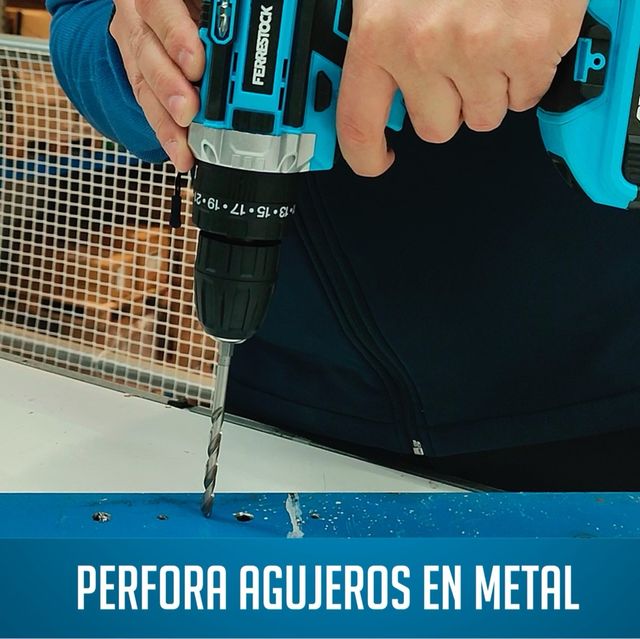 Taladro percutor 21V batería y cargador incluidos