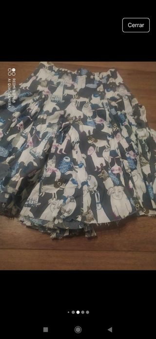 Falda Desigual estampada