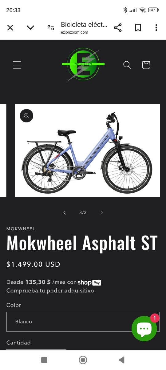 Bicicleta eléctrica MOKWHEEL 