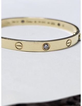 Cartier LOVE Pulsera Oro Amarillo 18K 4 Diamantes Talla 17