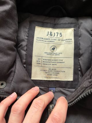 Parka negra Jack  Jones