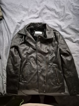 Chaqueta niña, cuero de mango 