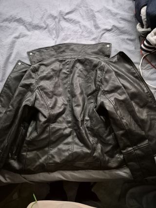 Chaqueta niña, cuero de mango 