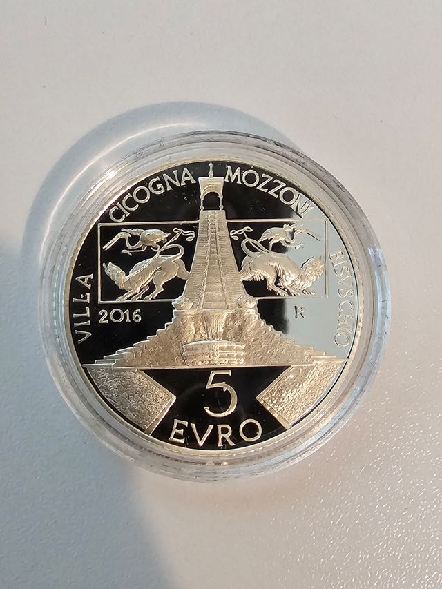 5 Euro Villa Cicogna Mozzoni Proof