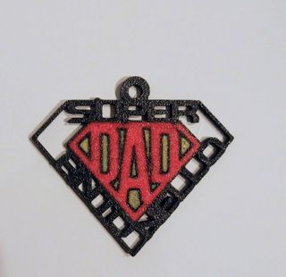 Portachiavi super dad con nome personalizzato