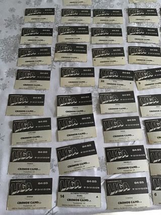 Cromos de fútbol campeonato de liga 84 85
