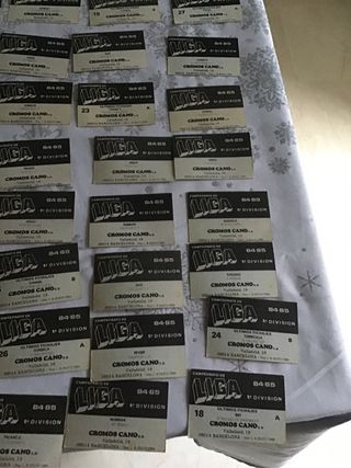 Cromos de fútbol campeonato de liga 84 85