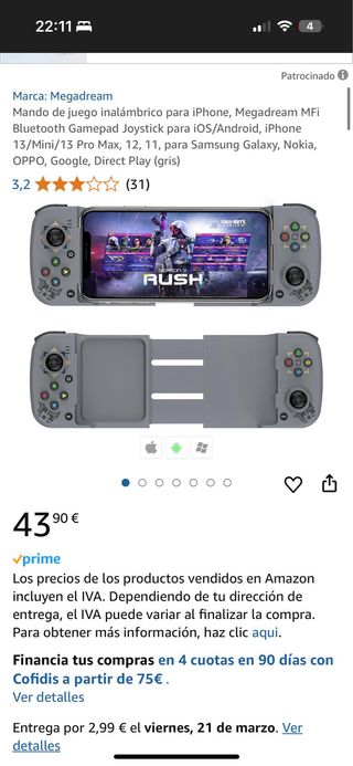 Controller di gioco iPhone Android .Nuovo
