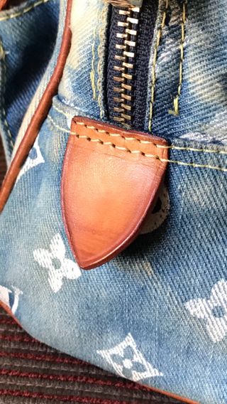 Louis Vuitton bolsa denim monogram