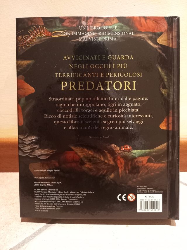Predatori. Libro pop-up