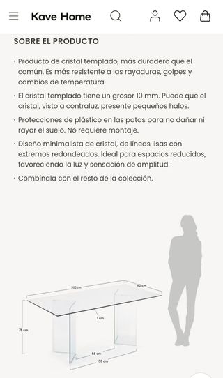 Mesa comedor Burano KAVE HOME