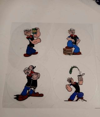 Quattro in uno adesivi con motivo Popeye