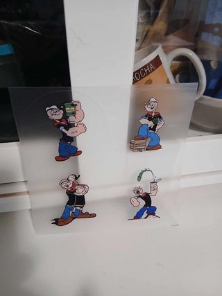 Quattro in uno adesivi con motivo Popeye