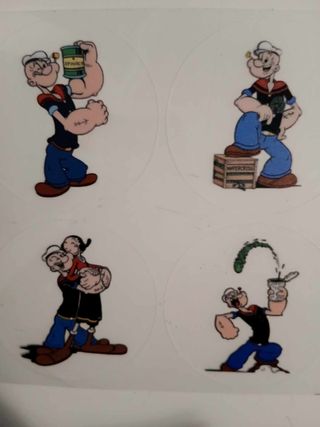 Quattro in uno adesivi con motivo Popeye