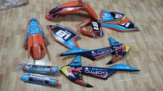 Platicos con pegatinas ktm exc 2018