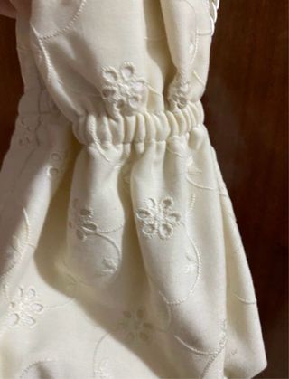 Conjunto traje flamenca marfil perforado