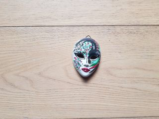 Piccola maschera veneziana ceramica vintage da app