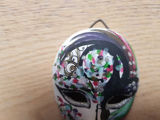 Piccola maschera veneziana ceramica vintage da app