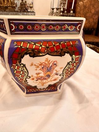 Cuenco antiguo ceramica policromada Imari años 50s