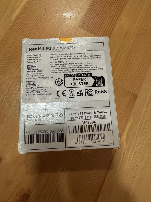 Auriculares realfit f3