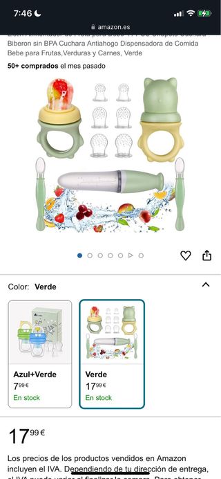 Set alimentacion bebe antiahogo A ESTRENAR