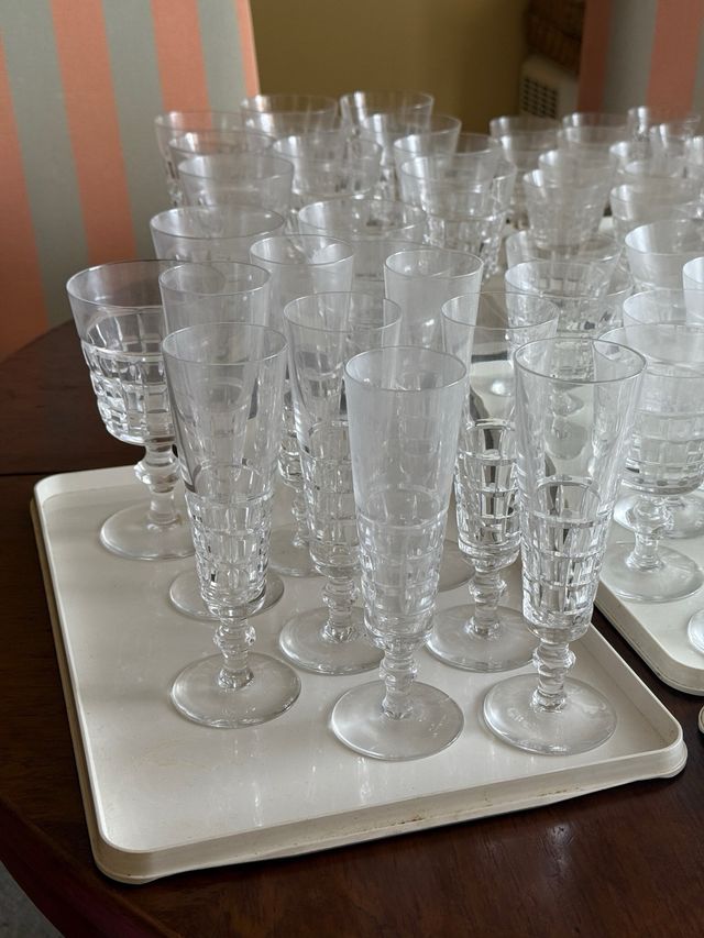 serviço de copos em cristal Atlantis Antigos