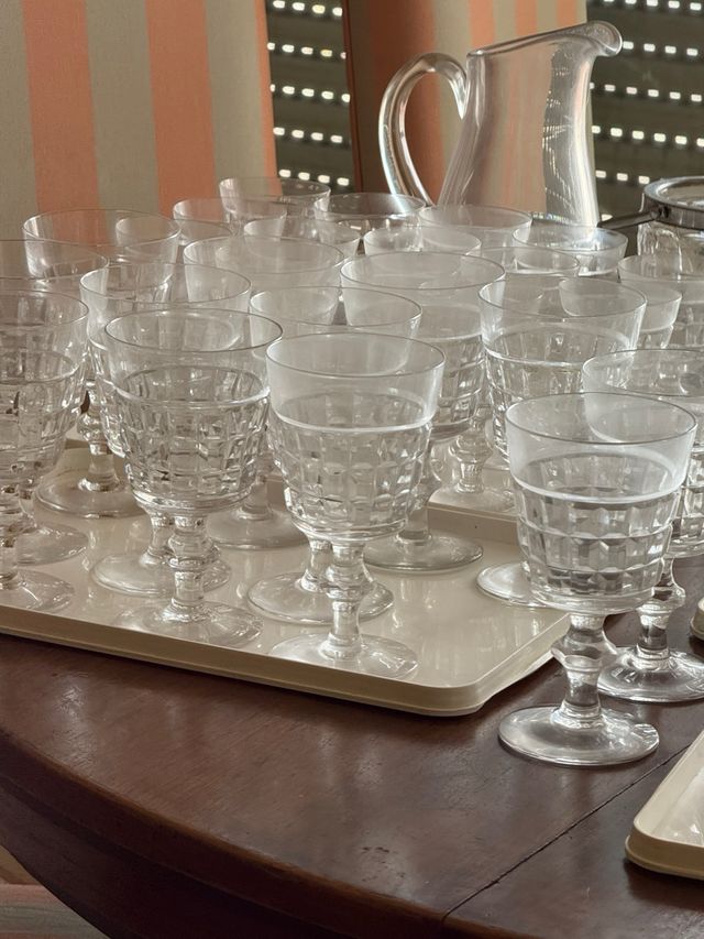 serviço de copos em cristal Atlantis Antigos