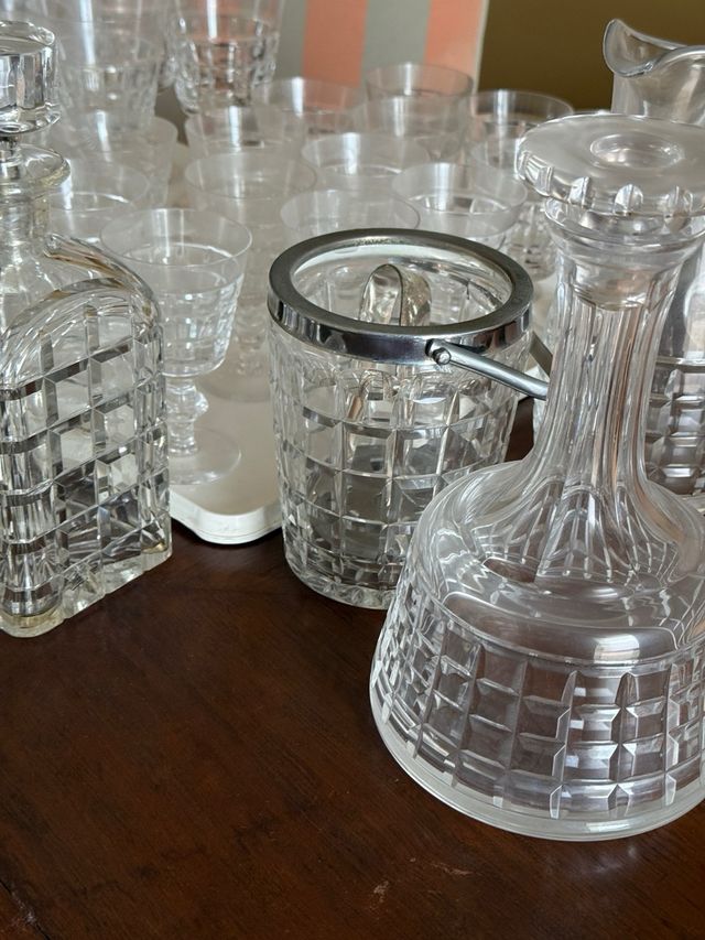 serviço de copos em cristal Atlantis Antigos