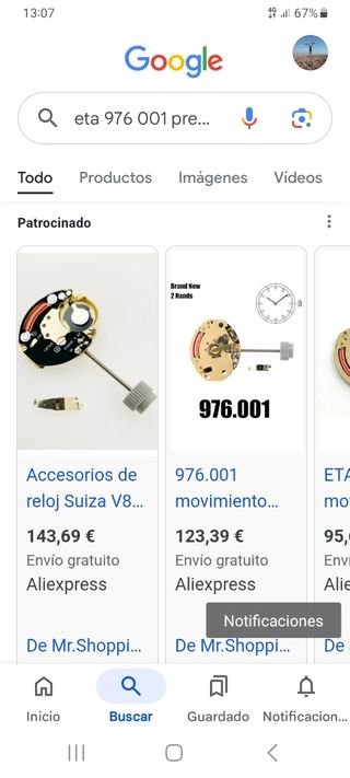 ETA 976-000   y. 256-111 ambos de sra.