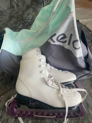 Patines sobre hielo niño talla 37/38 con protector