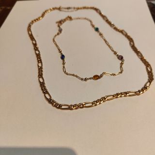 Pulsera y cadena oro chapado