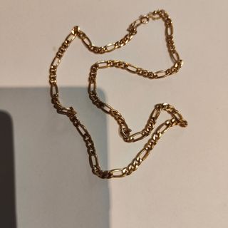 Pulsera y cadena oro chapado