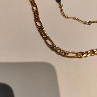 Pulsera y cadena oro chapado